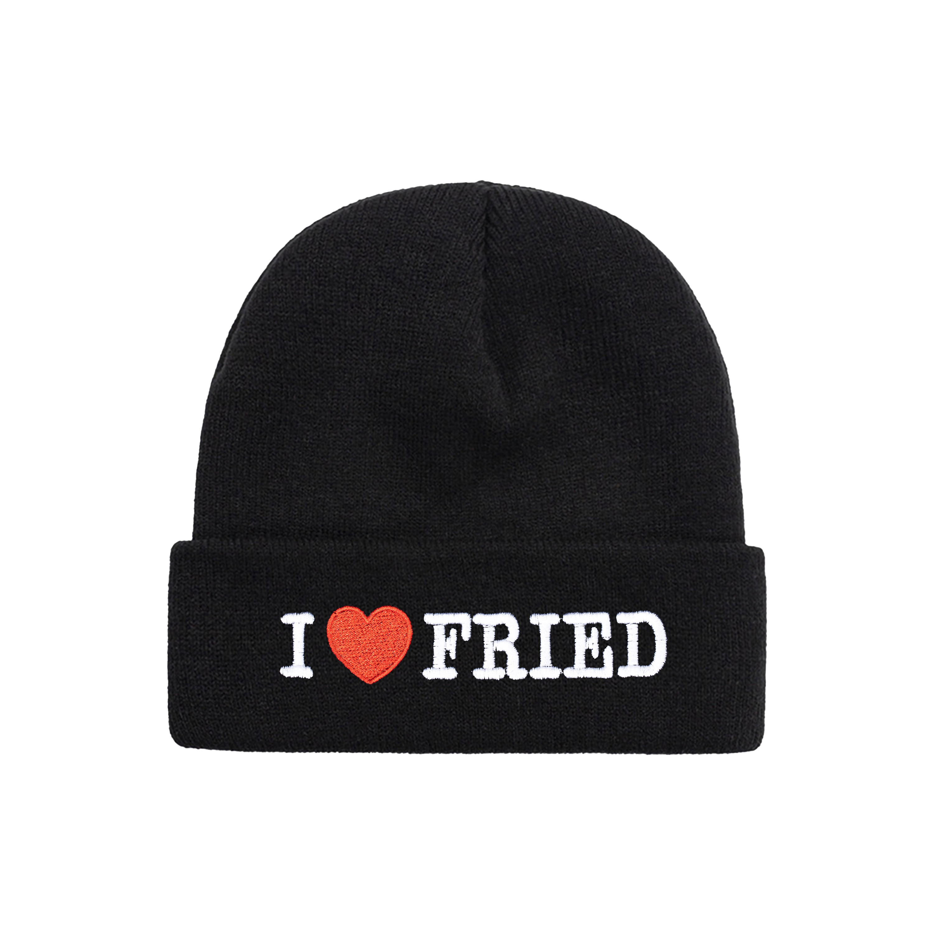i heart fried beanie
