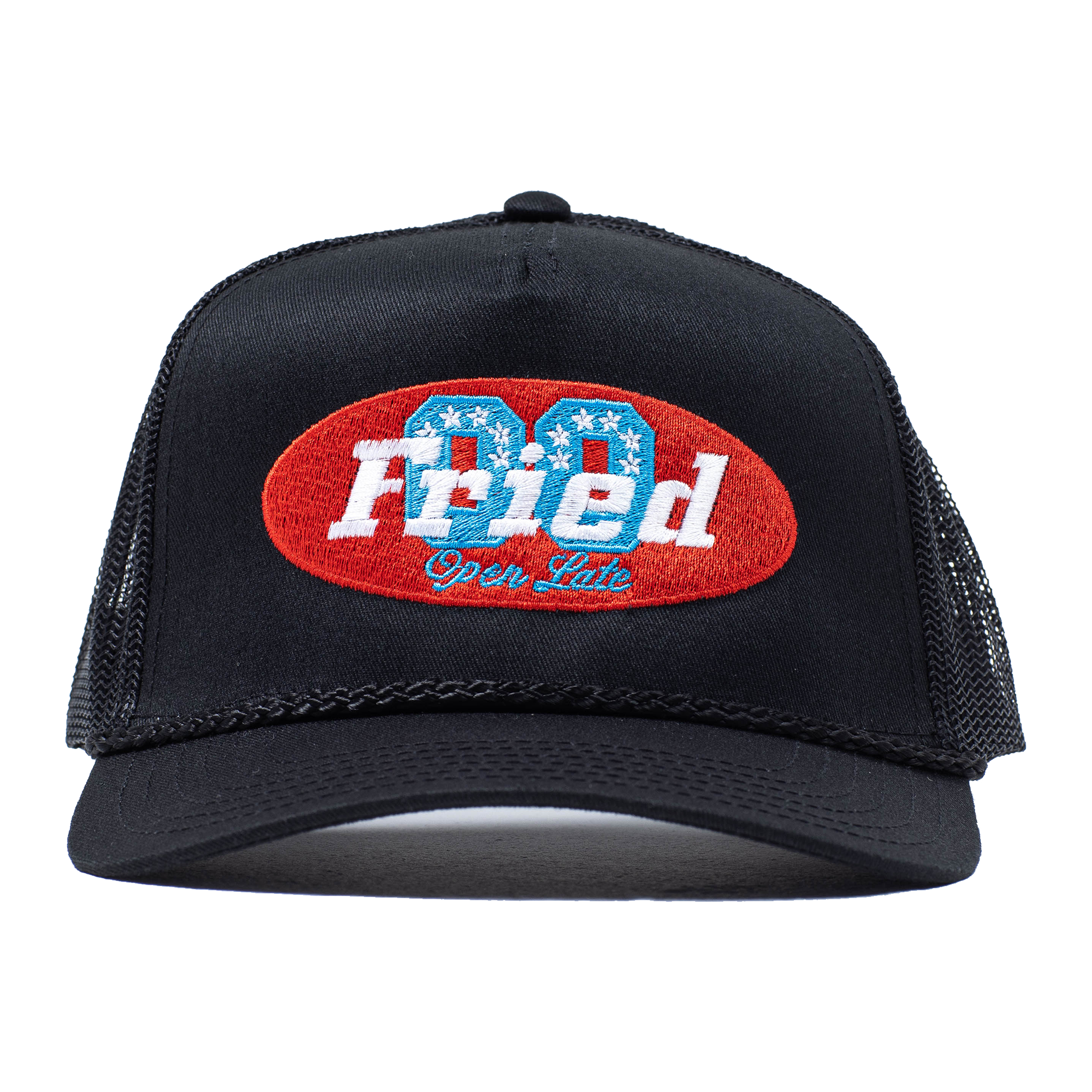 open late trucker hat