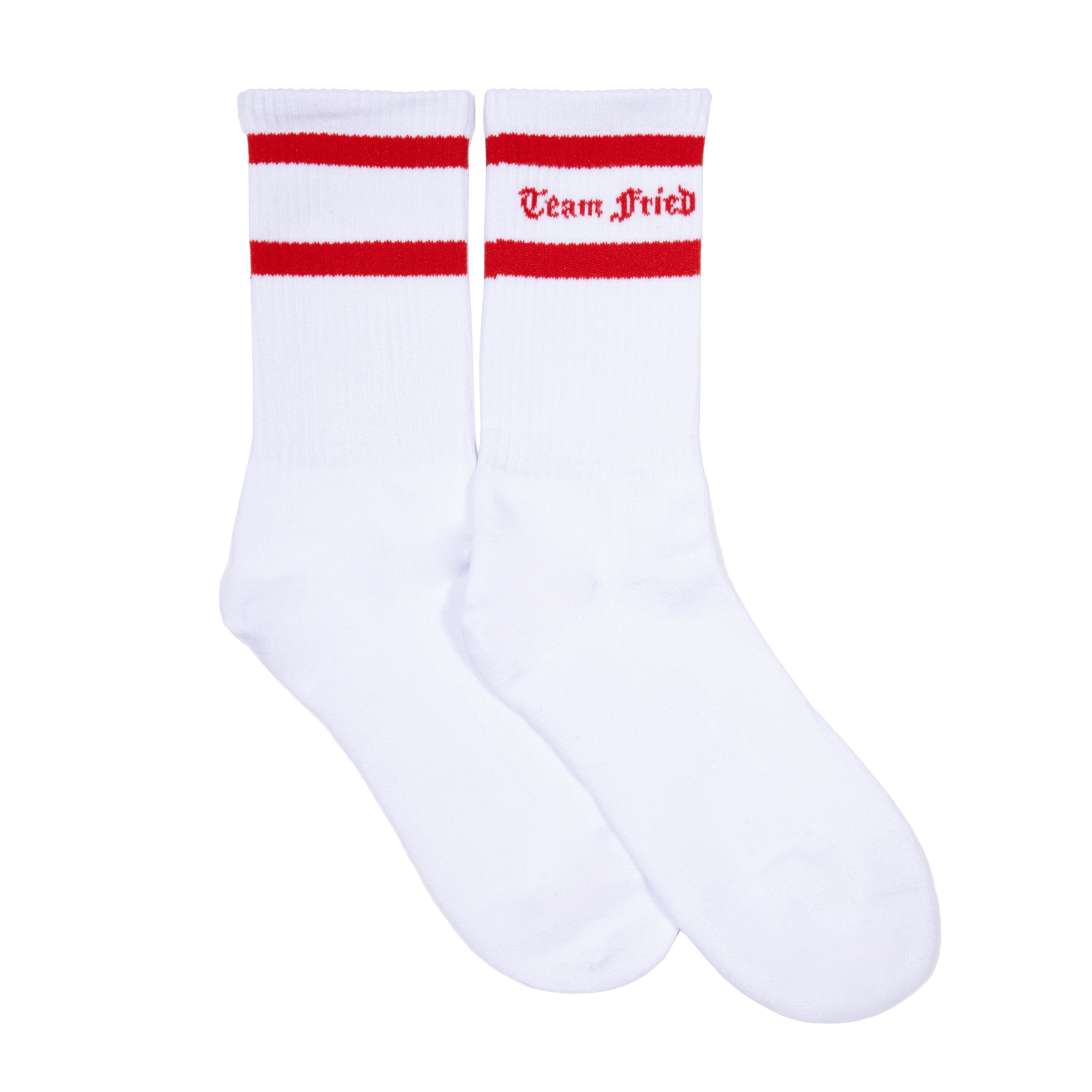 olde english socks wht/red