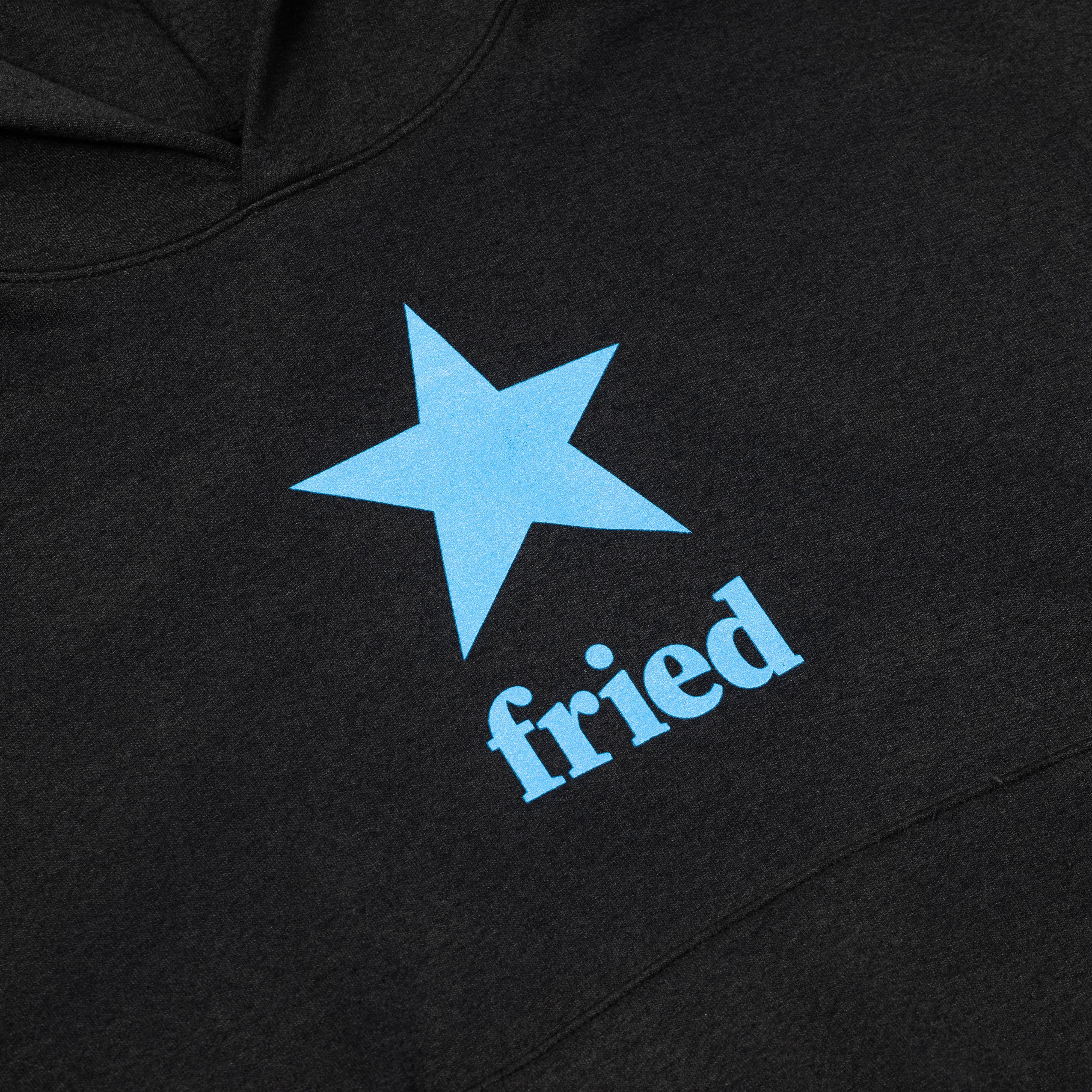 fried star distressed hoodie