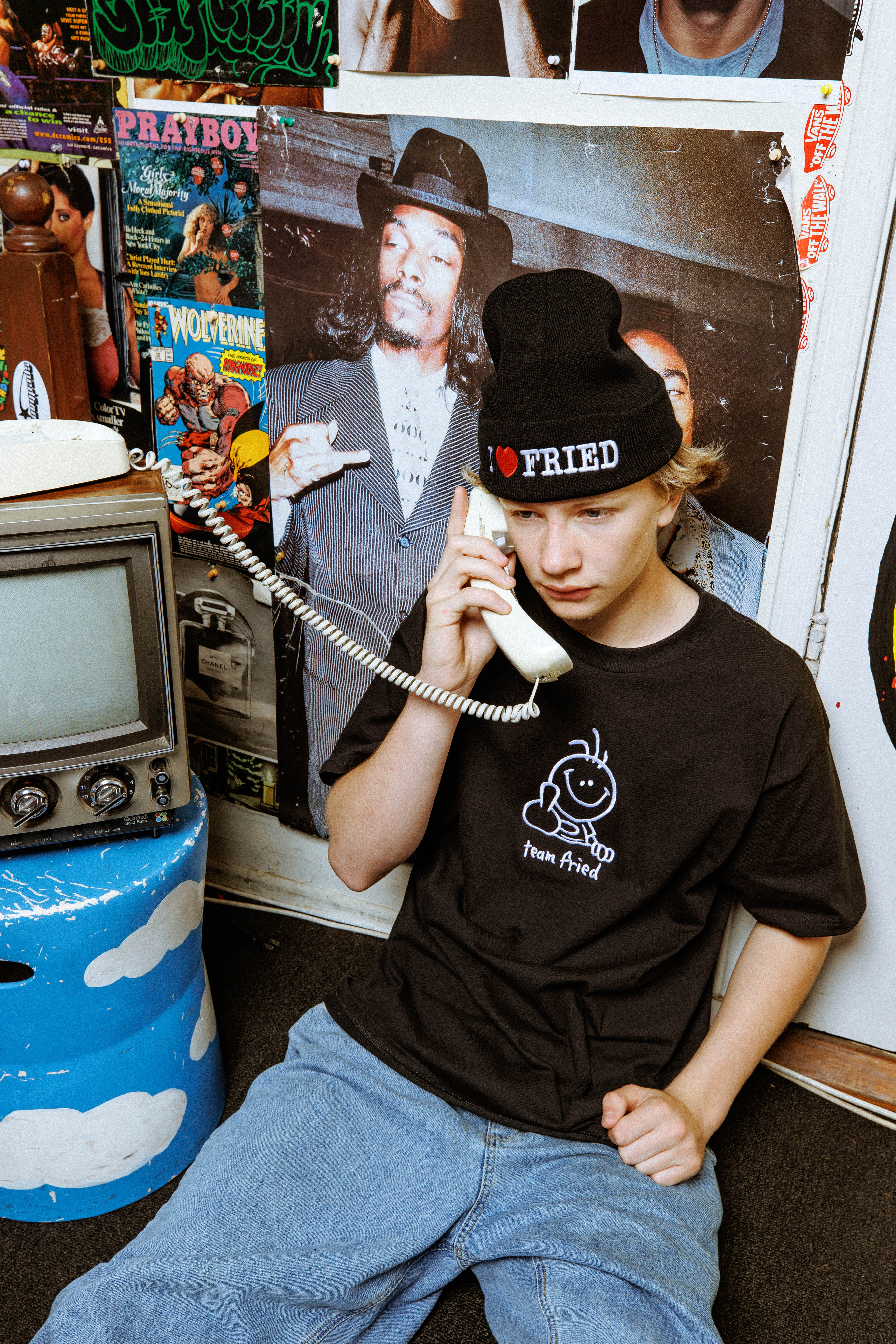 i heart fried beanie