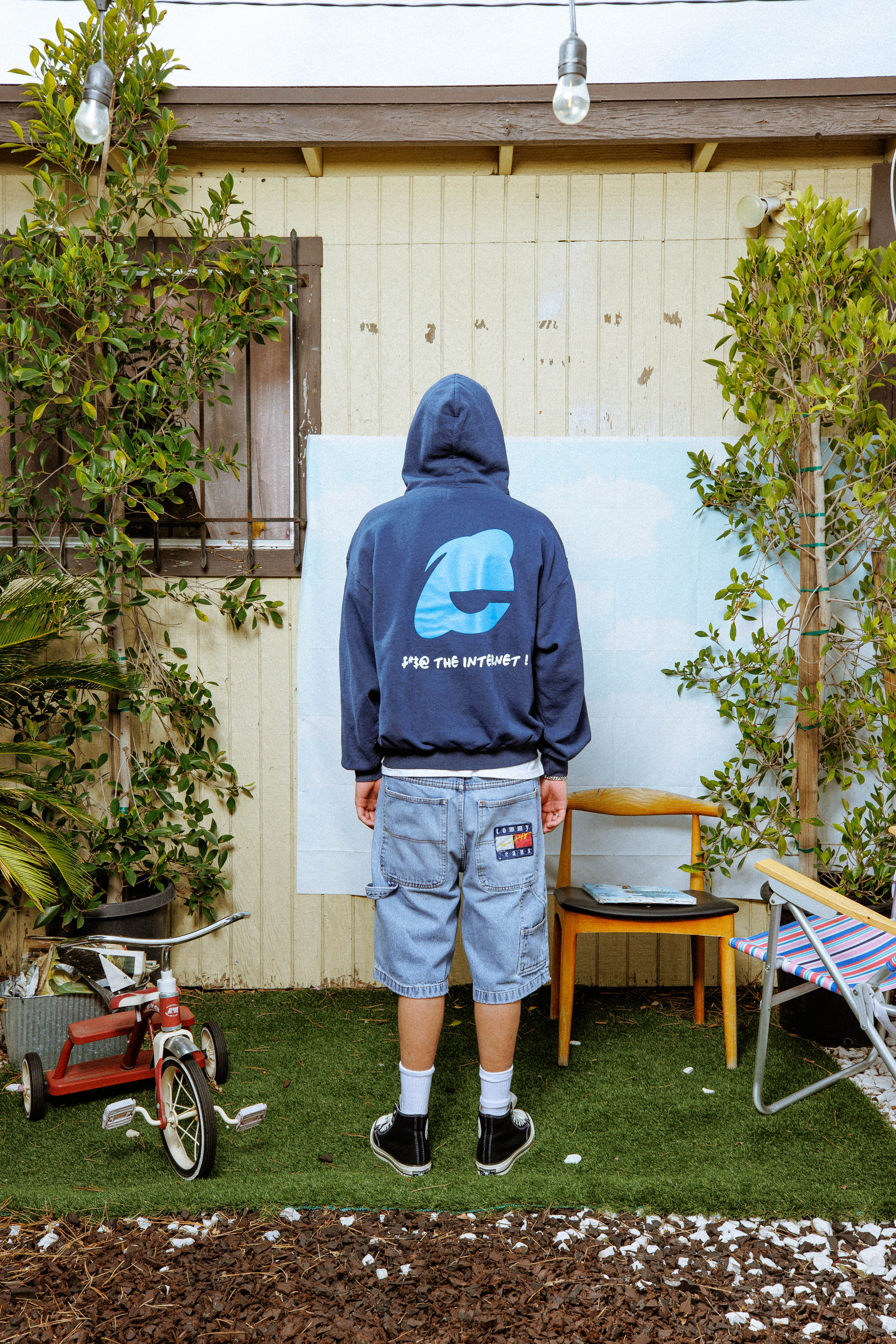 internet distressed hoodie